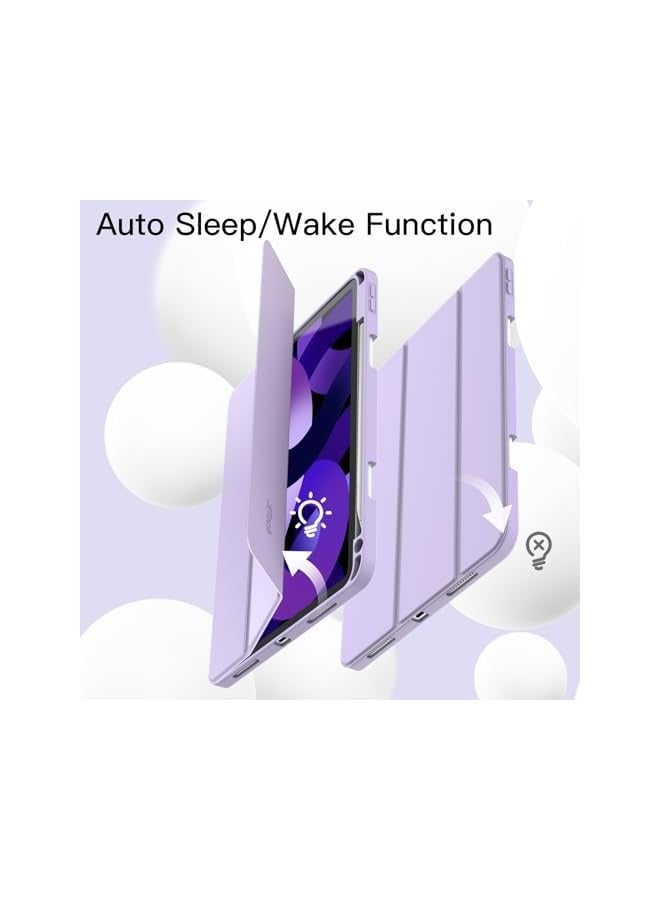 Jetech Case for iPad Air 11-Inch M2 (2024), iPad Air 5/4 (2022/2020 5th/4th Generation 10.9-Inch) with Pencil Holder, Slim Tablet Cover with Soft TPU Back, Auto Wake/Sleep (Purple) - Image 5