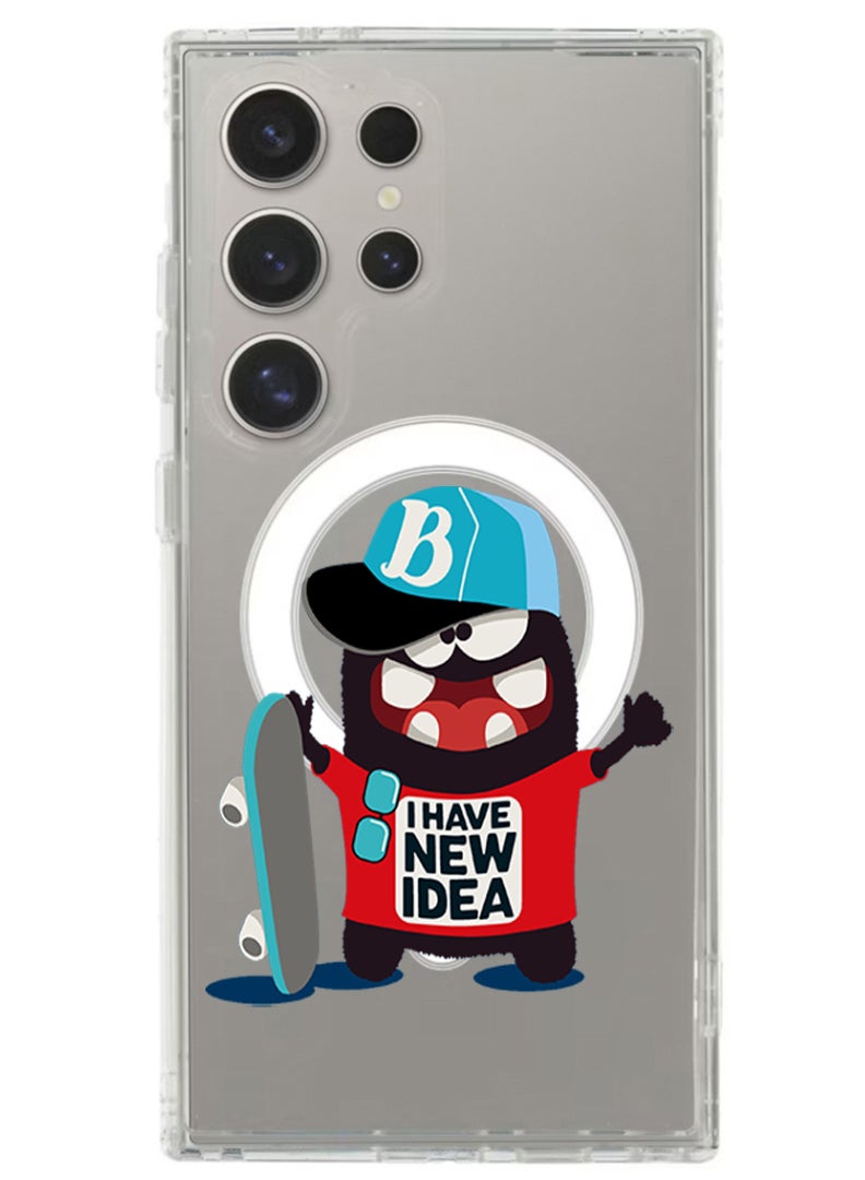 Theodor Magnetic Case for Samsung Galaxy S24 Ultra 6.8-inch Compatible with MagSafe Wireless Charging, Shockproof Phone Bumper Cover I have a new idea - Image 1