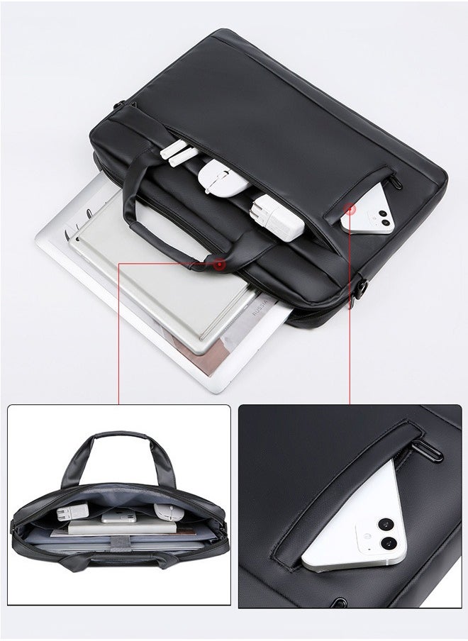 DUNISO 15.6 Inch Laptop Bag Lightweight Computer Bag Travel Business Handbag Briefcase Water Resistance Shoulder Messenger Bag for Men and Women Work Office  - Image 2