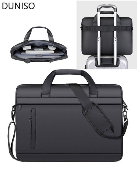 15.6 Inch Laptop Bag Lightweight Computer Bag Travel Business Handbag Briefcase Water Resistance Shoulder Messenger Bag for Men and Women Work Office