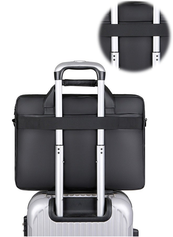 DUNISO 15.6 Inch Laptop Bag Lightweight Computer Bag Travel Business Handbag Briefcase Water Resistance Shoulder Messenger Bag for Men and Women Work Office  - Image 5