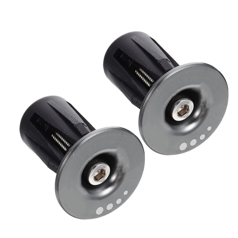 1 Pair Aluminum Alloy Handlebar End Caps for Road Mountain Bicycle Fixed Gear Bike Silver - Image 2