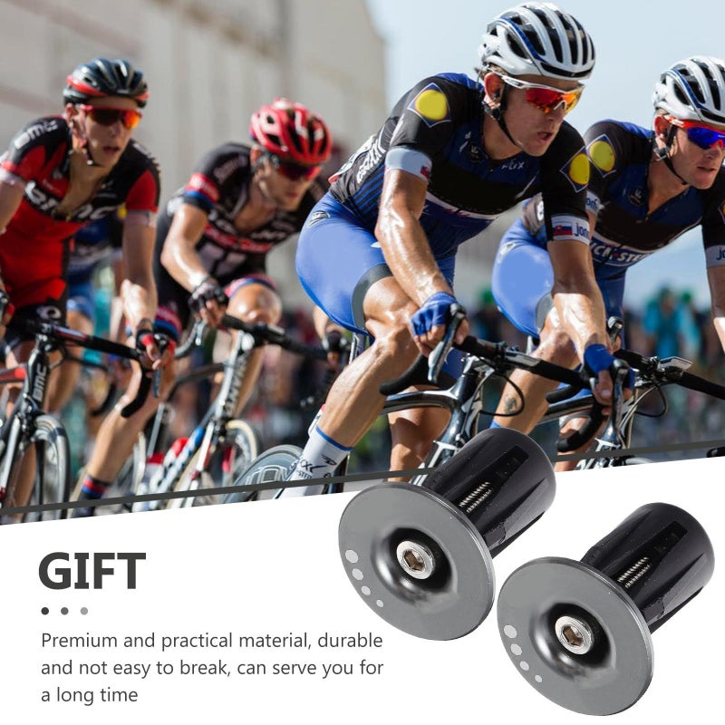 1 Pair Aluminum Alloy Handlebar End Caps for Road Mountain Bicycle Fixed Gear Bike Silver - Image 5