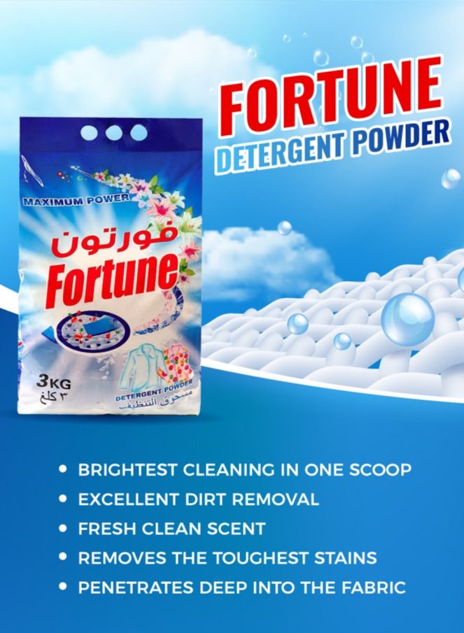 Fortune Bundle Detergent Powder 3Kg + Fabric Softner Pink 3L + Abaya Shampoo 5L - Image 4