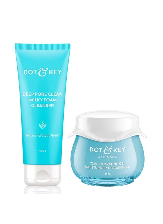 Dot & Key Pore Care Combo Cleanser 100Ml Gel Moisturizer 60Ml  - Image 1