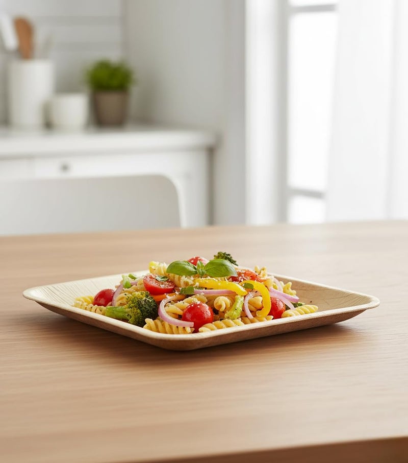 Charity Leaf Compostable 10" Square Palm Leaf Dinner Plates (50-pack) | Premium, 100% Natural, Disposable, Heavy Duty | Perfect for Parties, Weddings & Catering Events - Image 3
