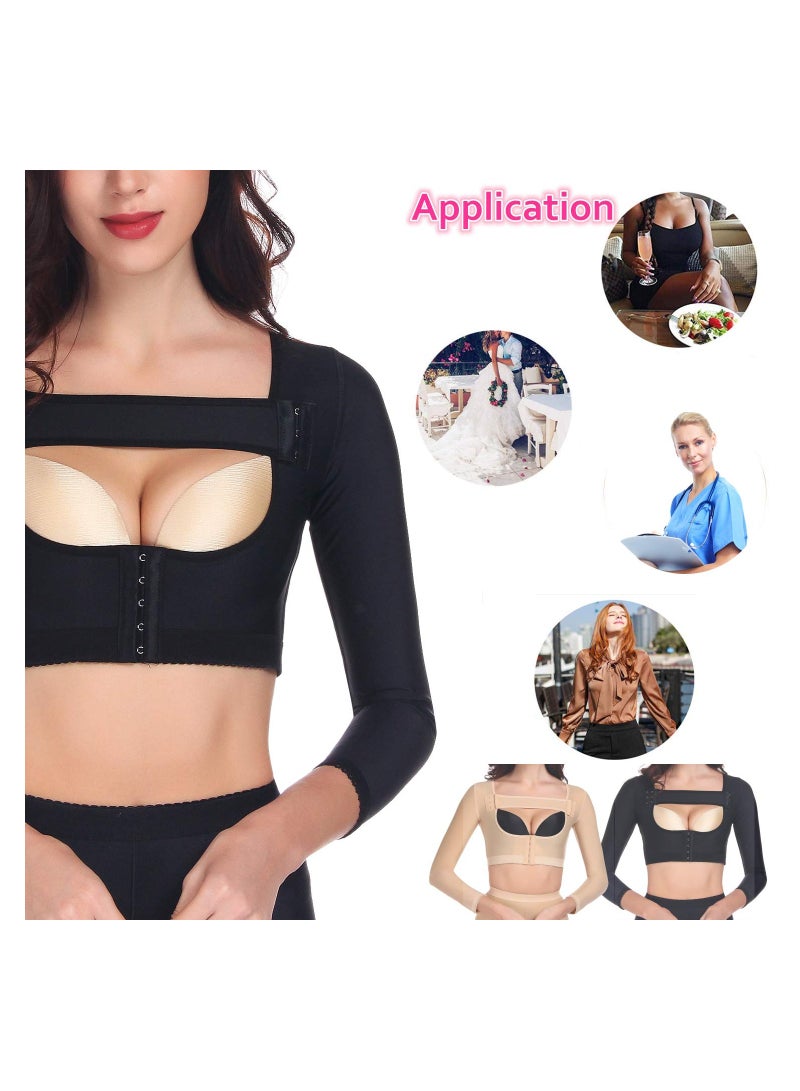 Women's Arm Compression Sleeves - Upper Body Shaper for Slimming, Post-Surgery Recovery, Liposuction Support, and Posture Correction - Humpback Prevention Shapewear Tops.  - Image 2