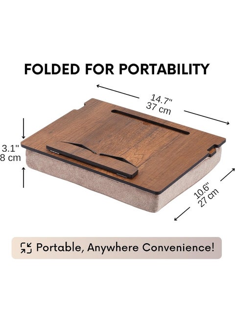 Vigo Wood  Book Stand With Storage, Book Holder, Reading Stand, Cookbook Holder, Recipe Book Stand, Wooden Book Stands For Reading, Cookbook Stand For Kitchen, Book Holder For Reading In Bed (Walnut)