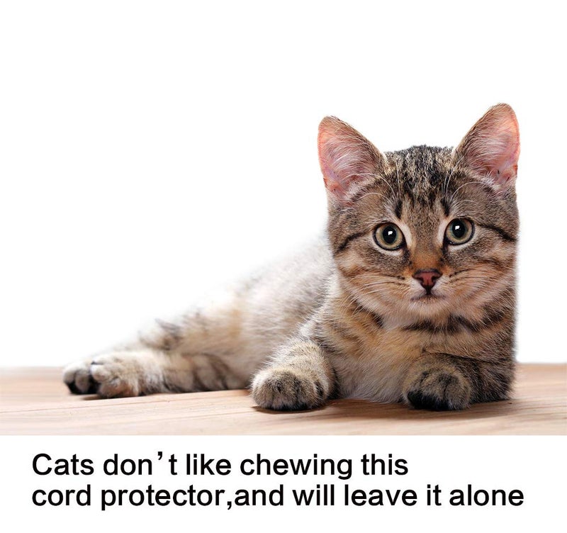 Alex Tech 25ft - 1/4 inch Cord Protector Wire Loom Tubing Cable Sleeve Split Sleeving For USB Cable Power Cord Audio Video Cable – Protect Cat From Chewing Cords - Black - Image 4