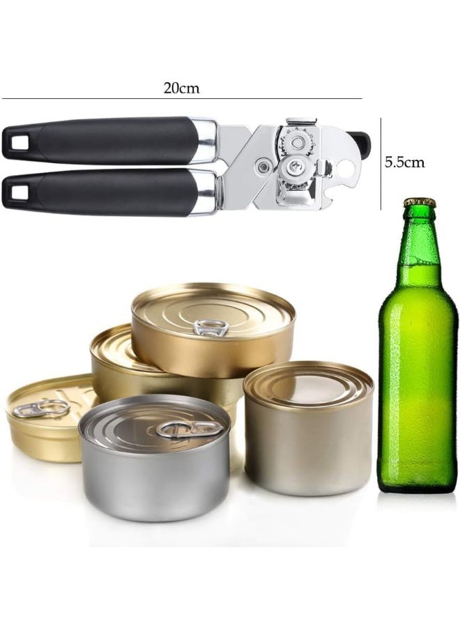 3-in-1 Manual Can Opener, Stainless Steel with Non-Slip Handle - Image 2