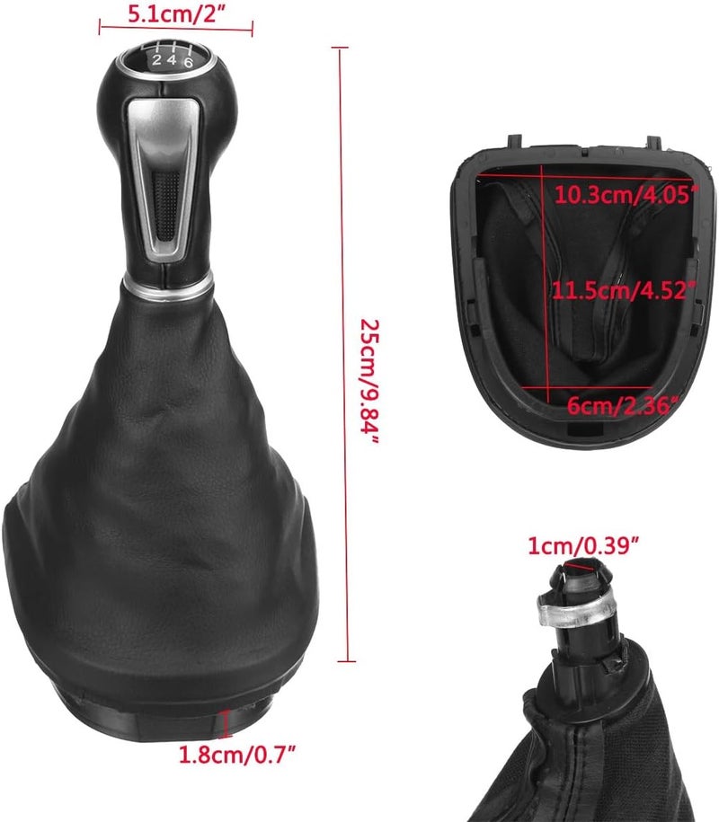 DEMULAX 6 Speed Leather Gear Shift Knob - Image 2