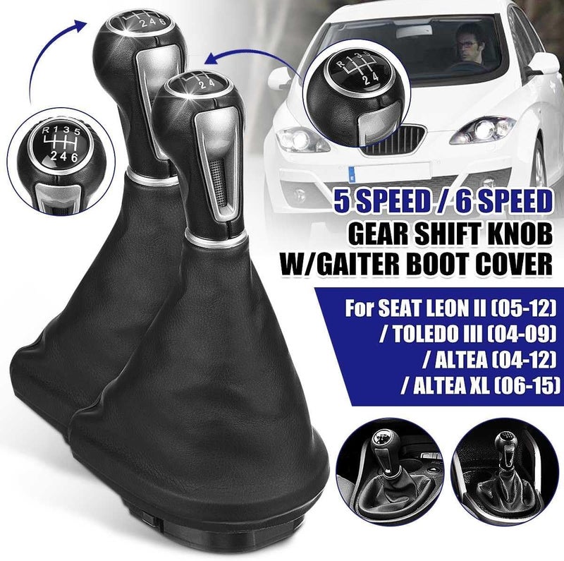 DEMULAX 6 Speed Leather Gear Shift Knob - Image 3