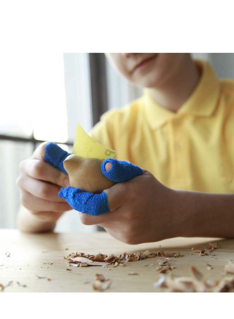 Zikra Adherent Wrap ,Tape Blue Color Cut Resistant Tape, No Cut Tape Self Adhesive Cohesive Bandage for Stretch Athletic Wood Carving - Image 2