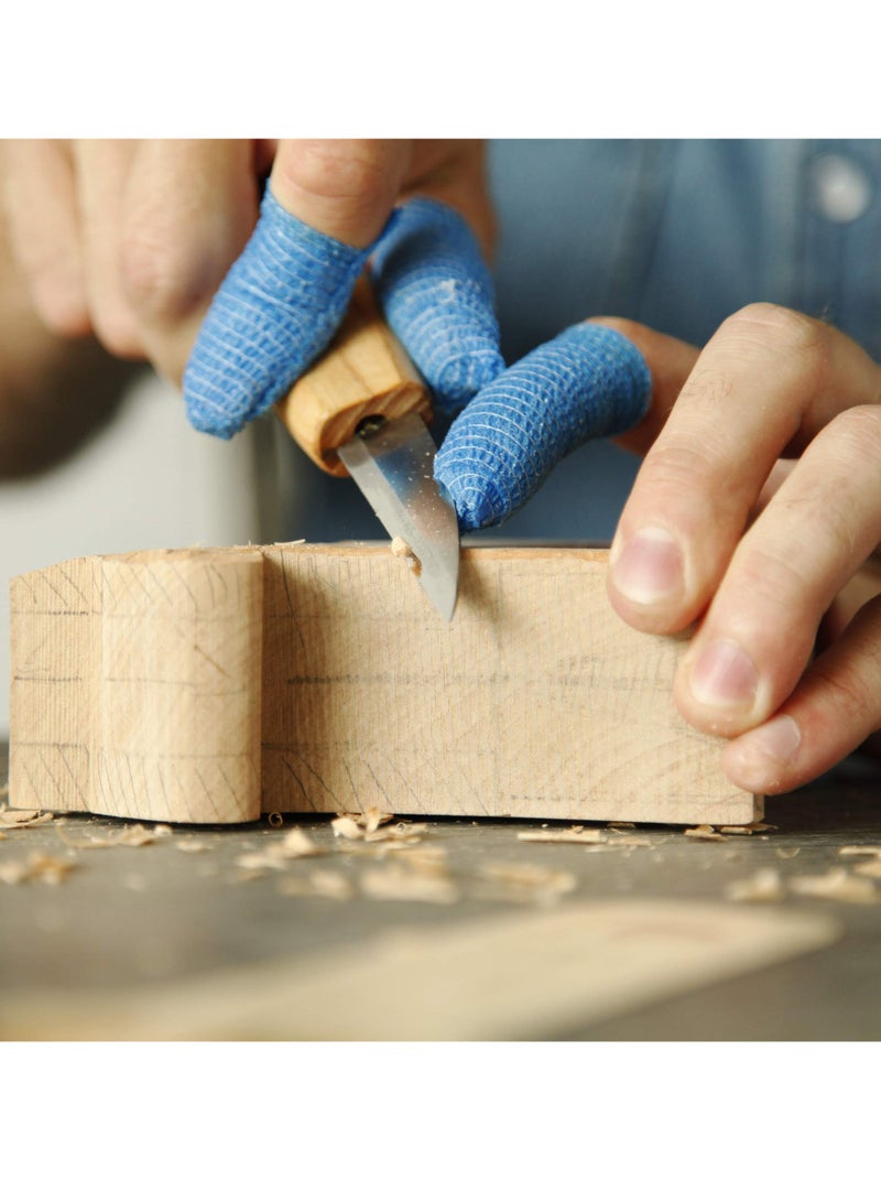 Zikra Adherent Wrap ,Tape Blue Color Cut Resistant Tape, No Cut Tape Self Adhesive Cohesive Bandage for Stretch Athletic Wood Carving - Image 4