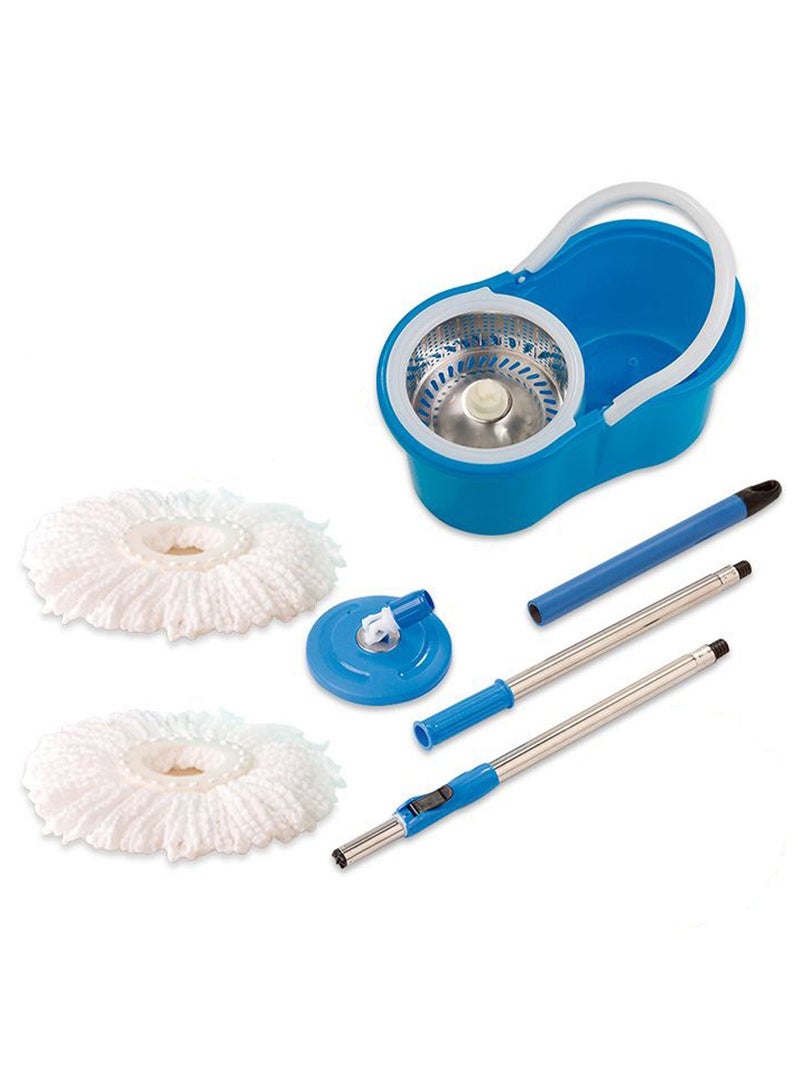 DubaiGallery Magic Cleaning 360 spin stainless basket Mop Set - Blue  - Image 1