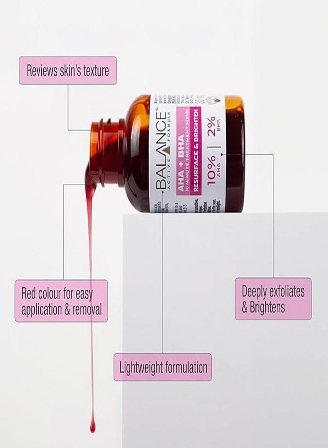 Balance Active Formula سيروم إعادة تشكيل وإشراق بتركيز AHA 10% + BHA 2% من بالانس أكتيف فورمولا مع حمض الجليكوليك وحمض الساليسيليك. يجدد نسيج البشرة. يقشر بعمق ويضيء، 30 مل (عبوة من 1) - Image 5