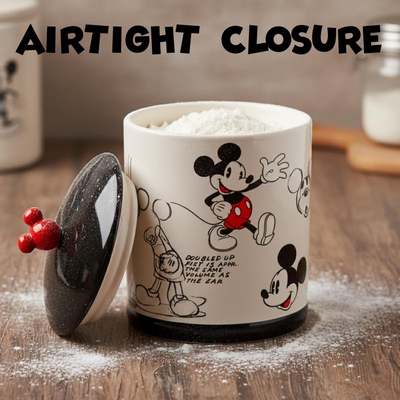 Silver Buffalo Disney Vintage Mickey Mouse Sketches Ceramic Cookie Snack Jar (Large) - Image 5
