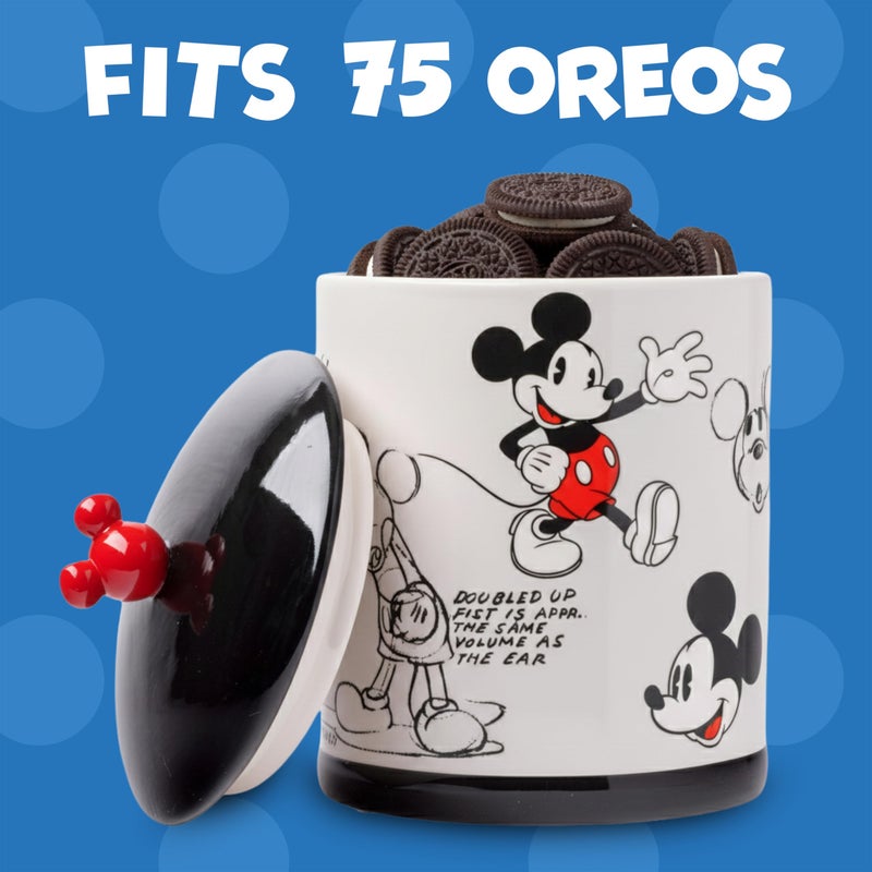 Silver Buffalo Disney Vintage Mickey Mouse Sketches Ceramic Cookie Snack Jar (Large) - Image 3