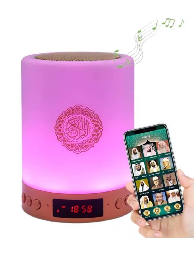 Bluetooth Quran Speaker LED Night Light Portable Quran Player Speaker Colorful Night Lights touch lamp quran spraker Azan Prayer Alarm Clock - Image 1