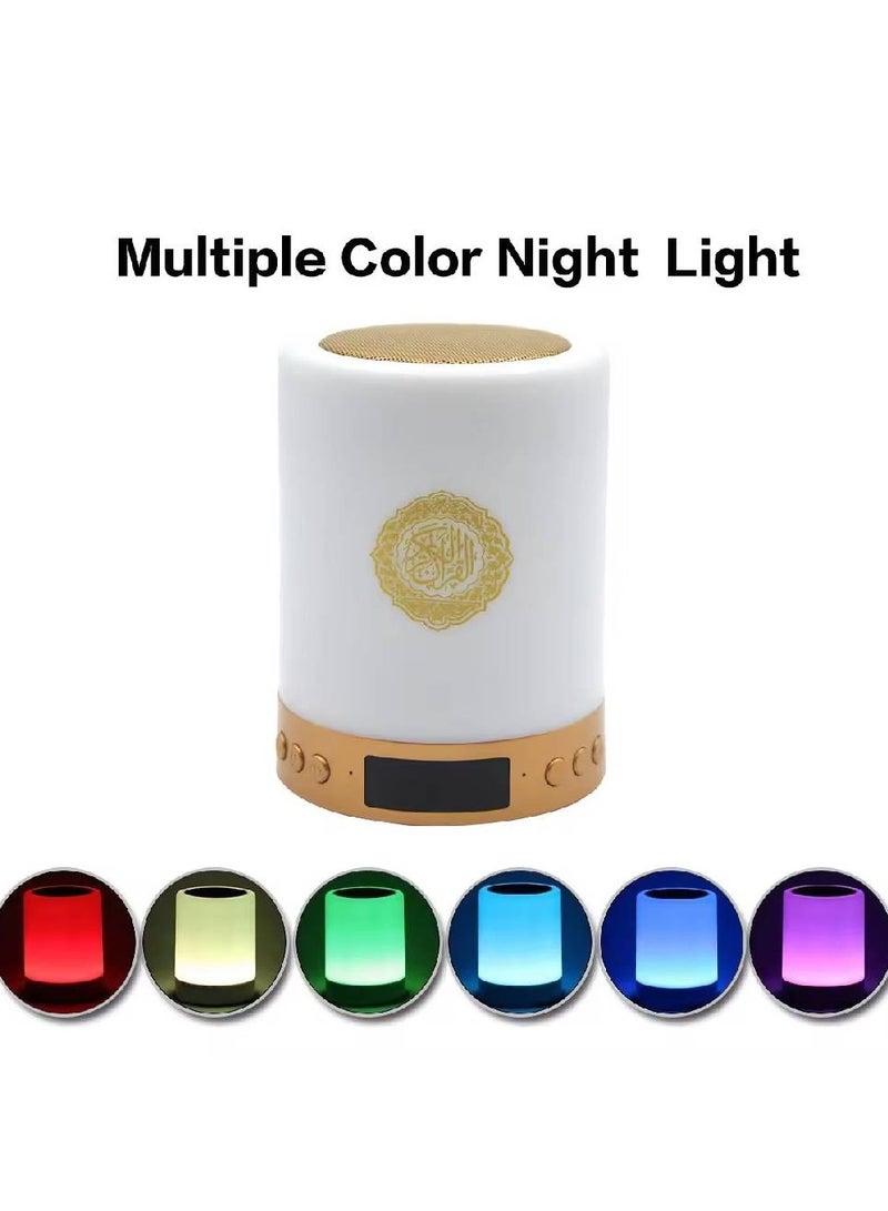 Bluetooth Quran Speaker LED Night Light Portable Quran Player Speaker Colorful Night Lights touch lamp quran spraker Azan Prayer Alarm Clock - Image 2