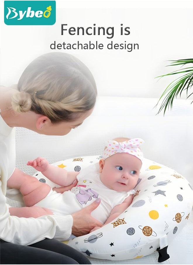 Bybeo - Nursing Pillow for Breastfeeding, Multi-Functional Original Plus Size Breastfeeding Pillows Give Mom and Baby More Support, with Adjustable Waist Strap and Removable Cotton Cover - Image 1