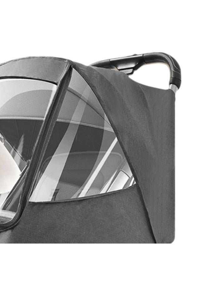 Zerodis Stroller Raincoat, Universal Outdoor Stroller Protector (Linen Gray) - Image 5