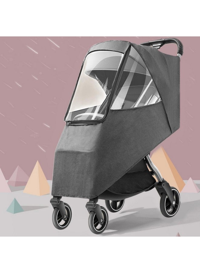 Zerodis Stroller Raincoat, Universal Outdoor Stroller Protector (Linen Gray) - Image 4