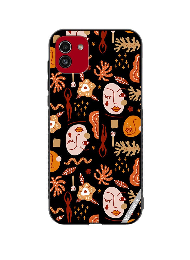VR CREATIVE Protective Case Cover For Samsung Galaxy A03 Silhouettes Of People Design Multicolour - Image 1