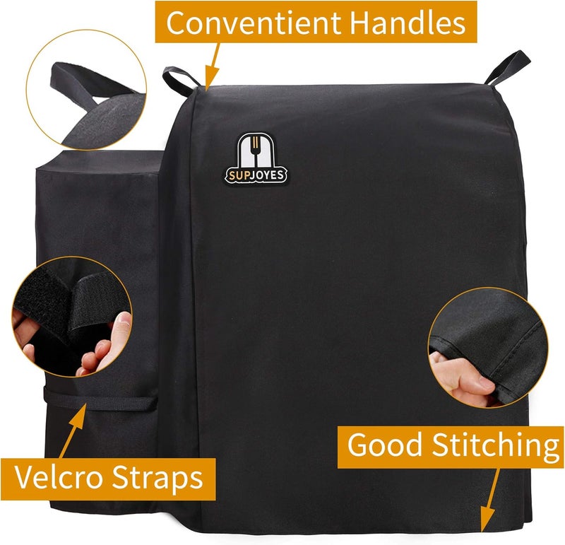 SUPJOYES Grill Cover for Traeger 20 Series, Junior & Tailgater Grills, Heavy Duty Waterproof Wood Pellet Grill Cover, Outdoor Full Length Grill Cover - Image 4