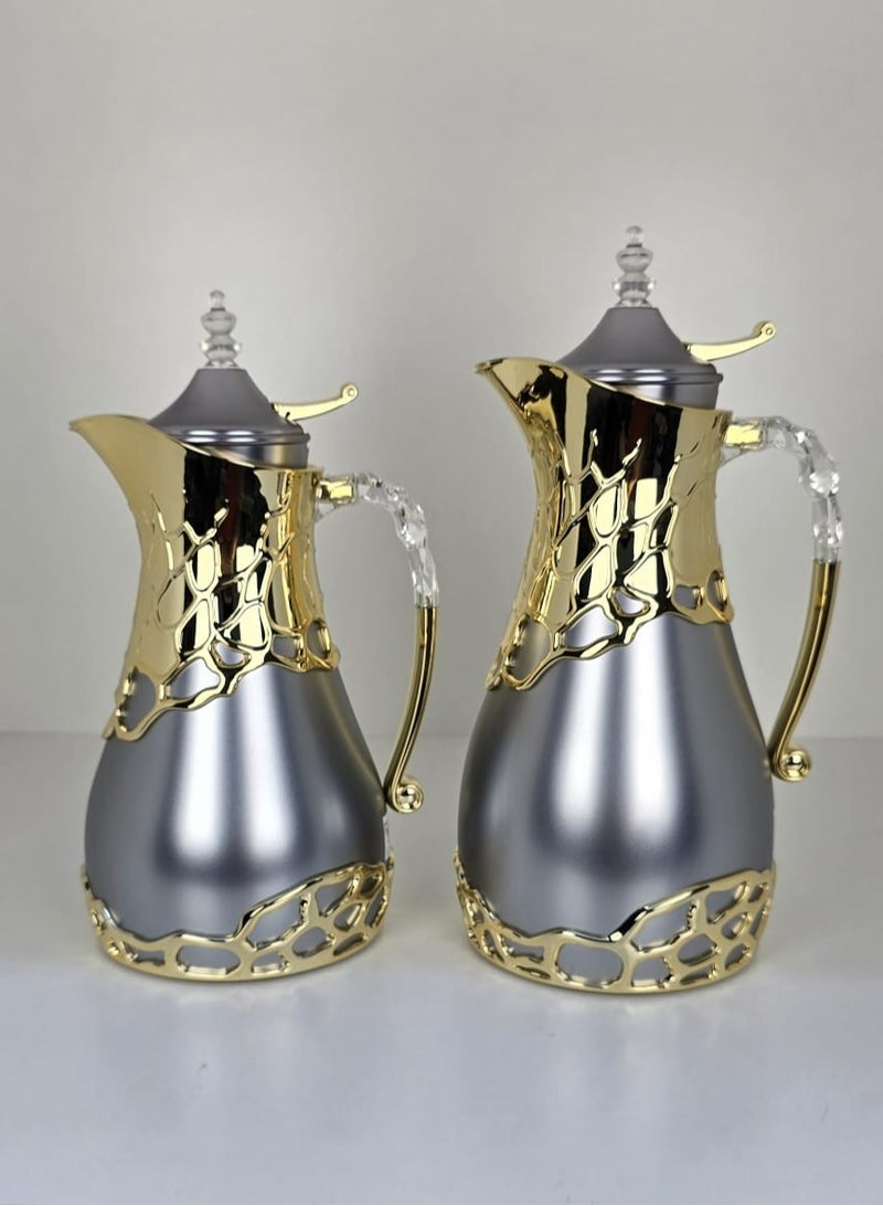 Damanhoor 2 Pieces Thermose Set For Tea Coffee