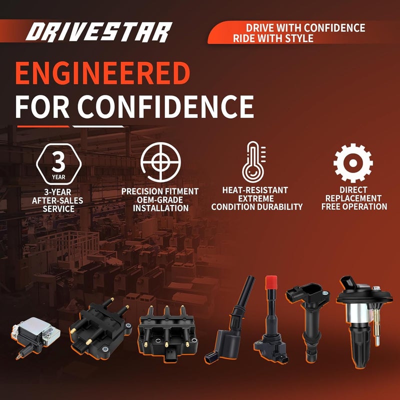 DRIVESTAR Ignition Coil Set UF270 - 8 Pieces - Image 2