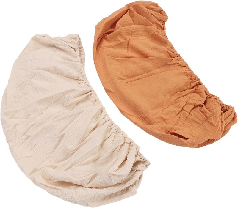 2 Pack Bassinet Fitted Sheets, Soft Breathable Stretchy Cotton Sheets for Universal Cradle Baby Bassinet with Elastic Band, Machine Washable and Dryer Friendly for Nursery Setup - Image 4