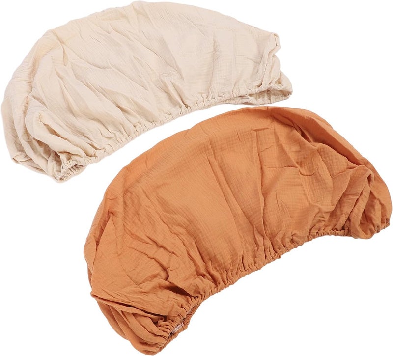 2 Pack Bassinet Fitted Sheets, Soft Breathable Stretchy Cotton Sheets for Universal Cradle Baby Bassinet with Elastic Band, Machine Washable and Dryer Friendly for Nursery Setup - Image 1