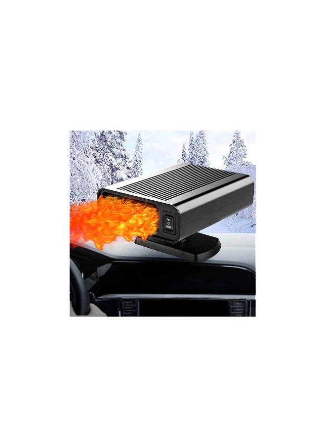 Fun Gift 12V Dual-Mode Car Heater & Defogger, 150W Rapid Windshield Defroster & Cooler, Hot/Cold Air Fan for Windshield Ice Frost Removal - Image 1
