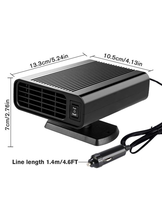 Fun Gift 12V Dual-Mode Car Heater & Defogger, 150W Rapid Windshield Defroster & Cooler, Hot/Cold Air Fan for Windshield Ice Frost Removal - Image 3