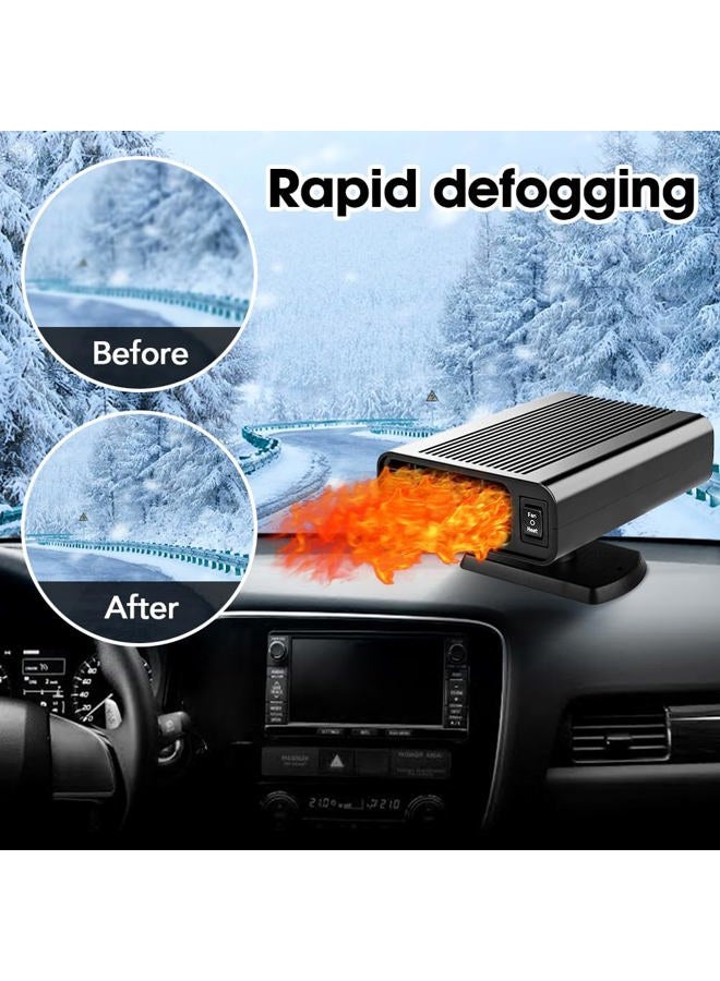 Fun Gift 12V Dual-Mode Car Heater & Defogger, 150W Rapid Windshield Defroster & Cooler, Hot/Cold Air Fan for Windshield Ice Frost Removal - Image 5