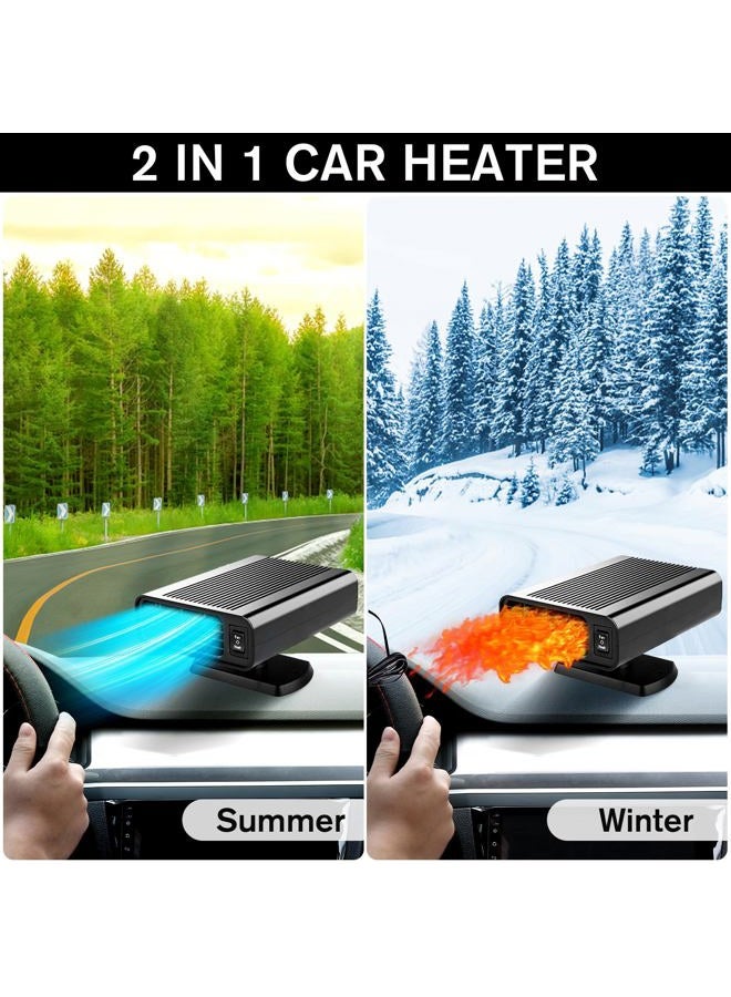 Fun Gift 12V Dual-Mode Car Heater & Defogger, 150W Rapid Windshield Defroster & Cooler, Hot/Cold Air Fan for Windshield Ice Frost Removal - Image 4