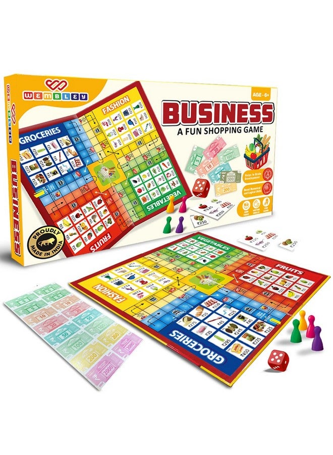 Wembley Business Board Game Set for Kids Adults with Business Money for 2 to 4 Players | Help to Boost Decision Making Strategic Thinking | Indoor Game | Develop Numerical & Logical Skills - Image 1