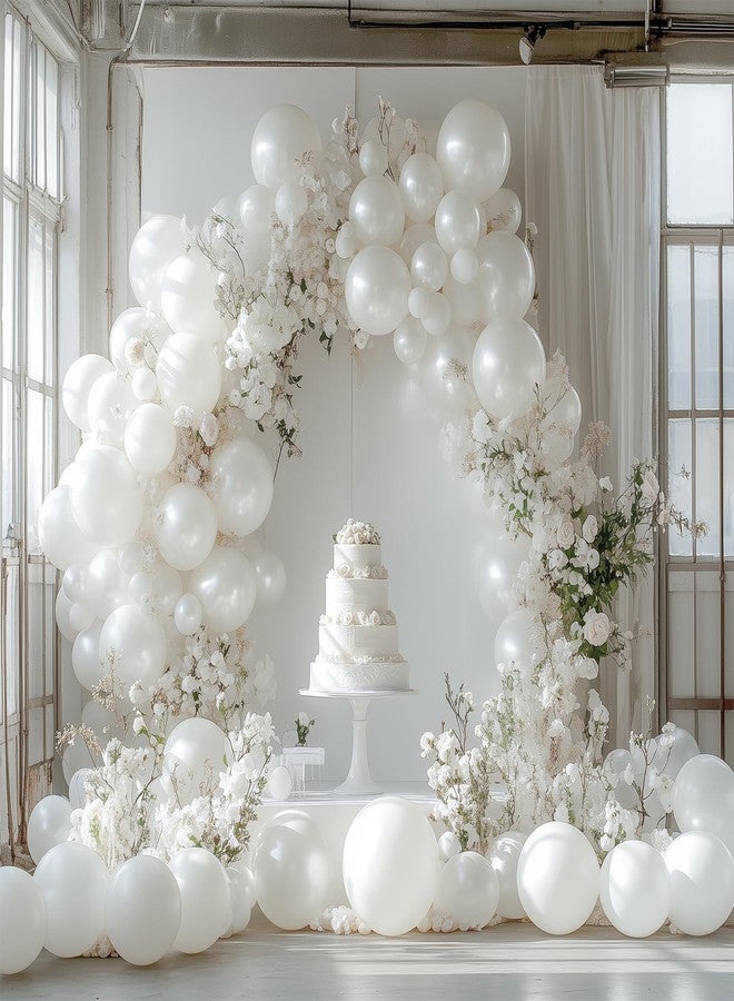 PartyWoo Pearl White Balloons 100 pcs Different Sizes Pack of 18 12 10 5 Inch White Latex Balloon Arch Kit Garland for Wedding Bridal Graduation Baby Shower Birthday Party Decorations White-Z30 - Image 5