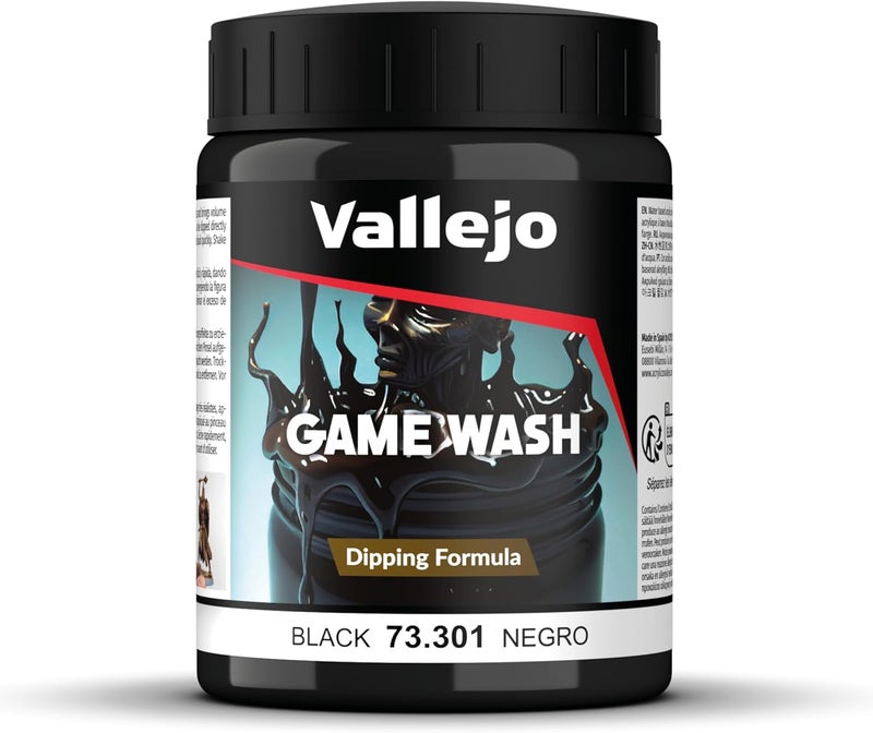 Vallejo Game Wash - Black Dipping Formula, 200 ml - Image 1