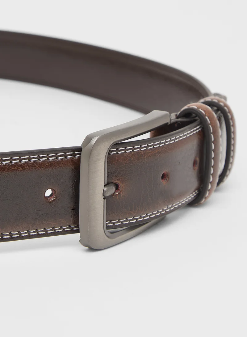Robert Wood Genuine Leather Formal Belt