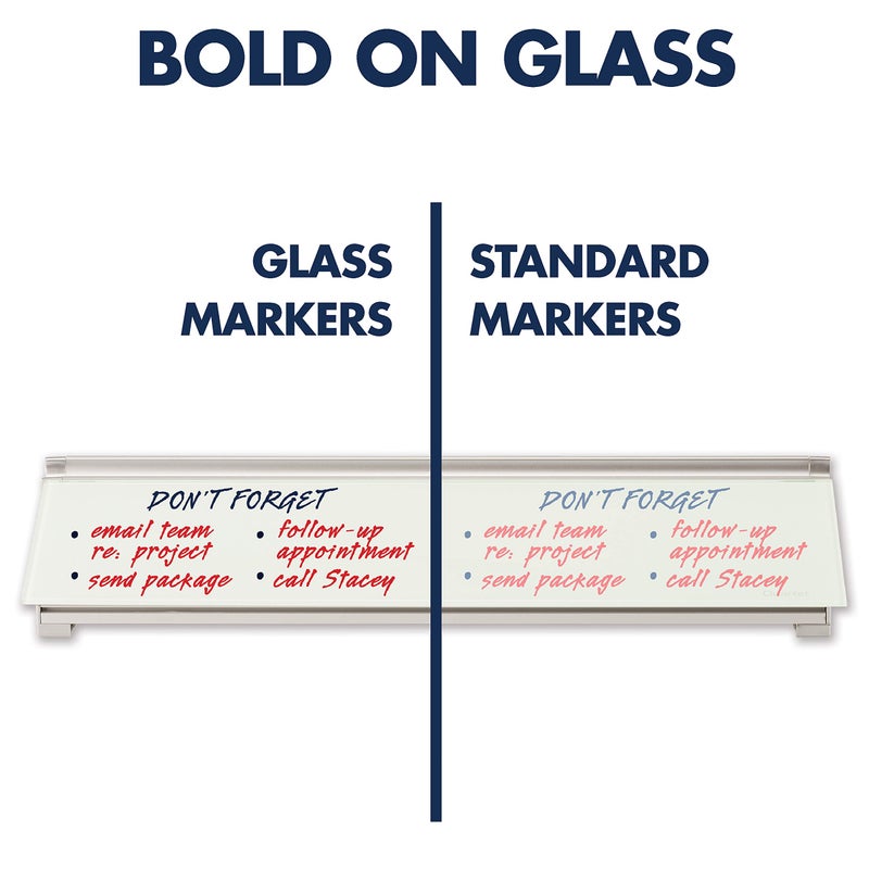 Quartet Glass Board Dry Erase Markers, Premium, Fine Tip, Assorted Colors, 4 Pack (79555) - Image 2