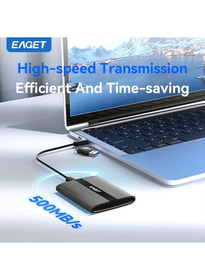 480GB EAGET Portable SSD USB 3 2 External Solid State Drive Fast Data Transfer Shock Resistant For Gamers Professionals - Image 4