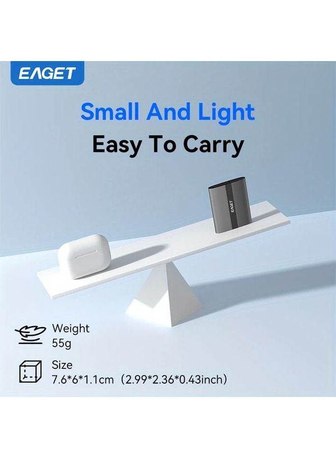 480GB EAGET Portable SSD USB 3 2 External Solid State Drive Fast Data Transfer Shock Resistant For Gamers Professionals - Image 5