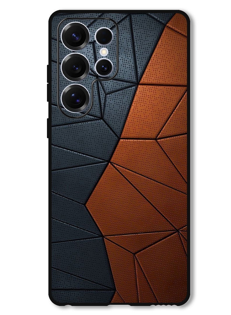 Theodor Protective Case Anti Scratch Shock Proof Bumper Cover For Samsung Galaxy S25 Ultra Black Brown Pattern - Image 1