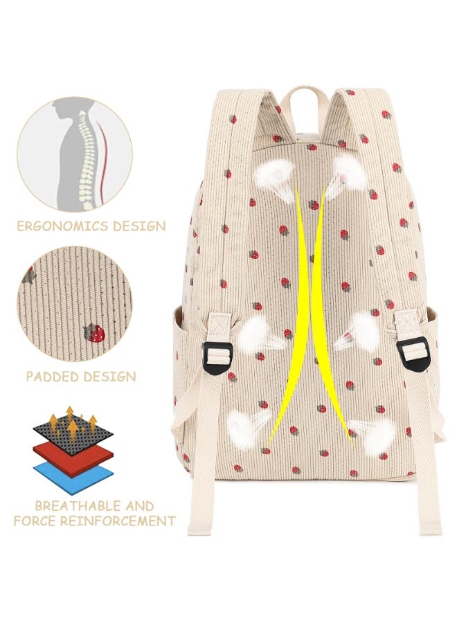 LODROC School Backpack Girls & Boys Teenagers Lightweight Backpack Women for School Water-Repellent Daypack Bookbag College Work, with Lunch Box Pencil Bag - Image 5