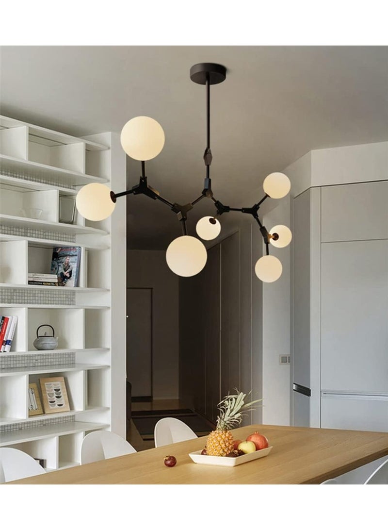 Cluc Black Spedo Globo di vetro Chandelier - 5  globes - Image 1