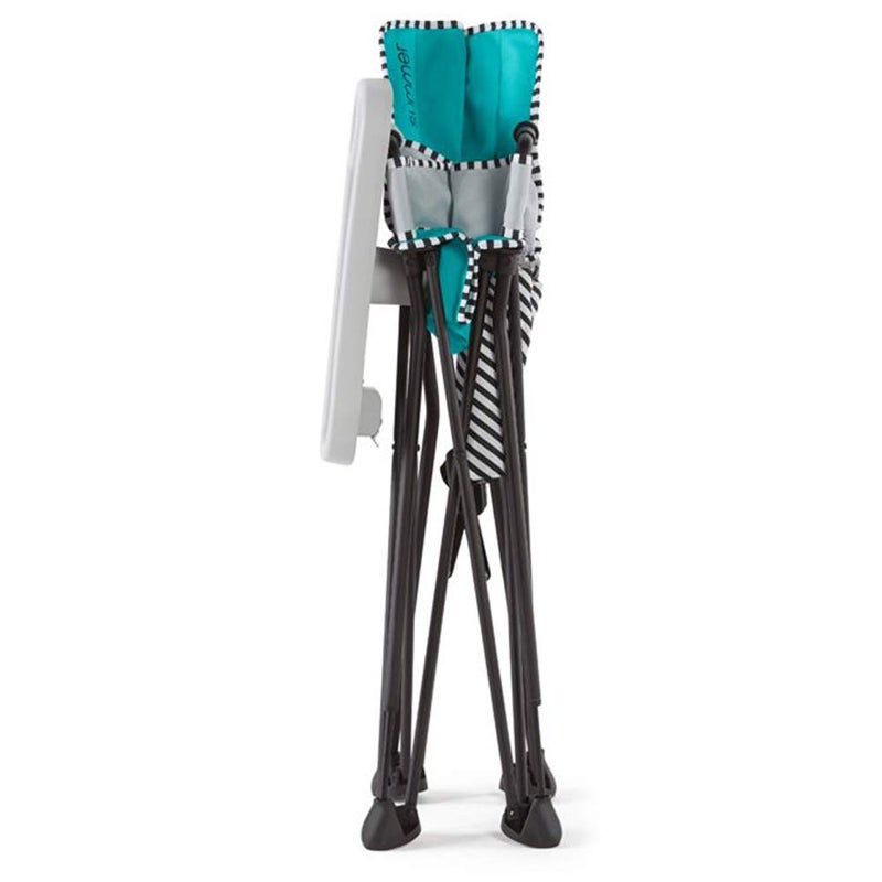 Bright Starts by Summer Pop ‘n Dine SE Highchair, Sweet Life Edition, Aqua Sugar Color - Portable Space Saver High Chair for Indoor/Outdoor Dining with Fast, Easy, for 6 Months - 45 Pounds - Image 2