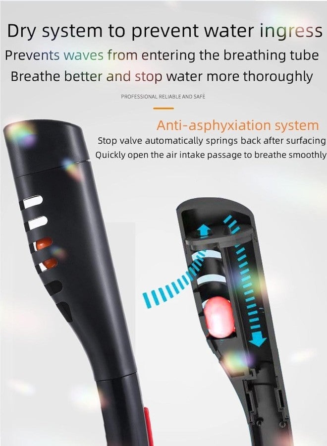 MUGATH Upgraded Snorkeling Mask Adult Men and Women Swimming Mask Double Breathing Tube Silicone Full Dry Snorkeling Mask ,Safe Breathing,, Anti-Fog Scuba Diving Goggles Equipment (S/M, Black) - Image 3