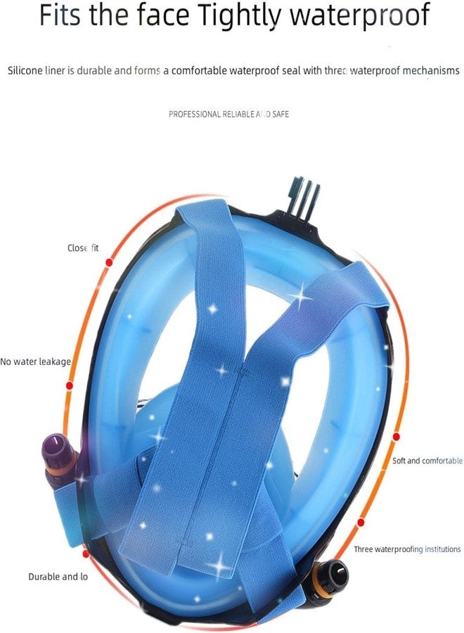 MUGATH Upgraded Snorkeling Mask Adult Men and Women Swimming Mask Double Breathing Tube Silicone Full Dry Snorkeling Mask ,Safe Breathing,, Anti-Fog Scuba Diving Goggles Equipment (S/M, Black) - Image 5